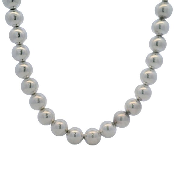 Tiffany & Co HardWear Collection Ball Necklace 925 Sterling Silver 18" Beads (2) - Picture 3 of 4